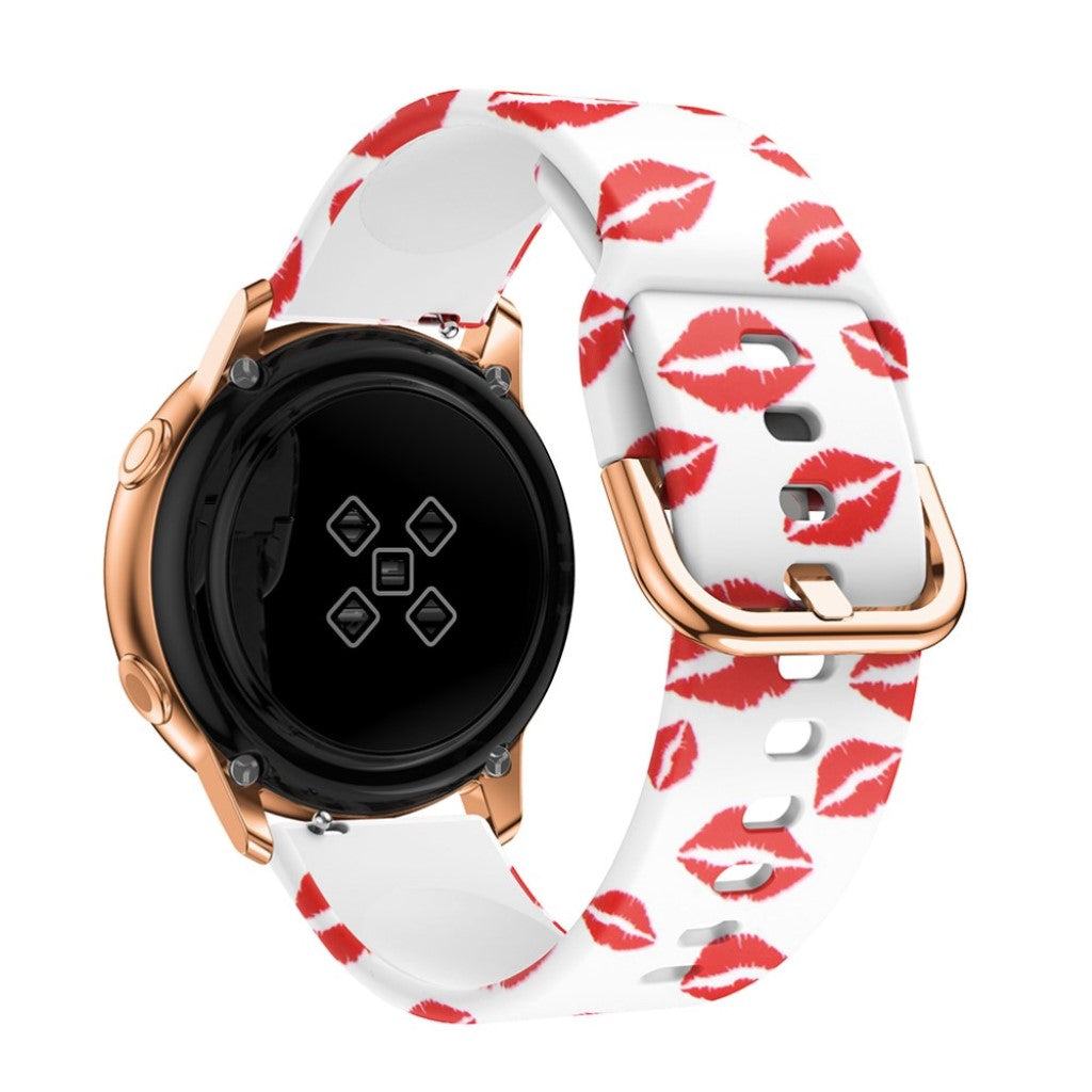 Skøn Samsung Galaxy Watch Active Silikone Rem - Rød#serie_3