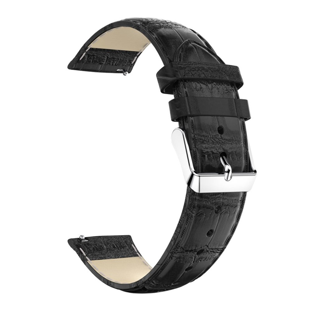 Vildt rart Samsung Galaxy Watch Active Ægte læder Rem - Sort#serie_1