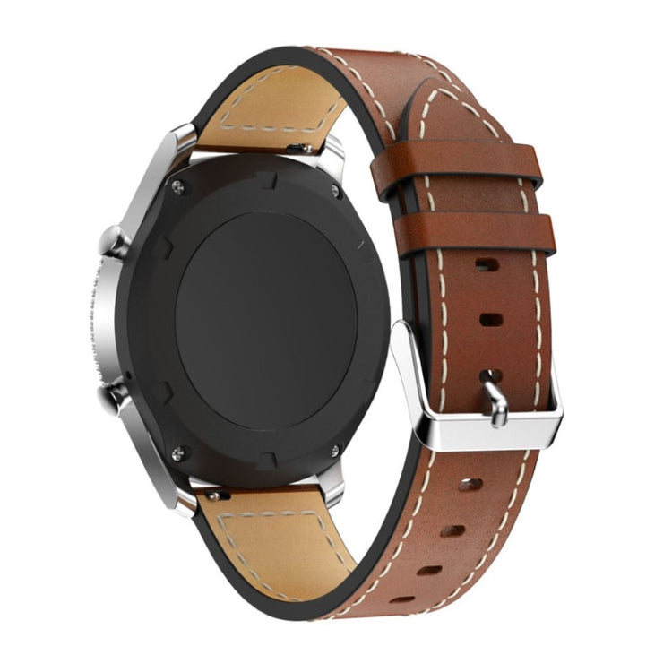 Mega slidstærk Samsung Gear S3 Frontier Ægte læder Rem - Brun#serie_2