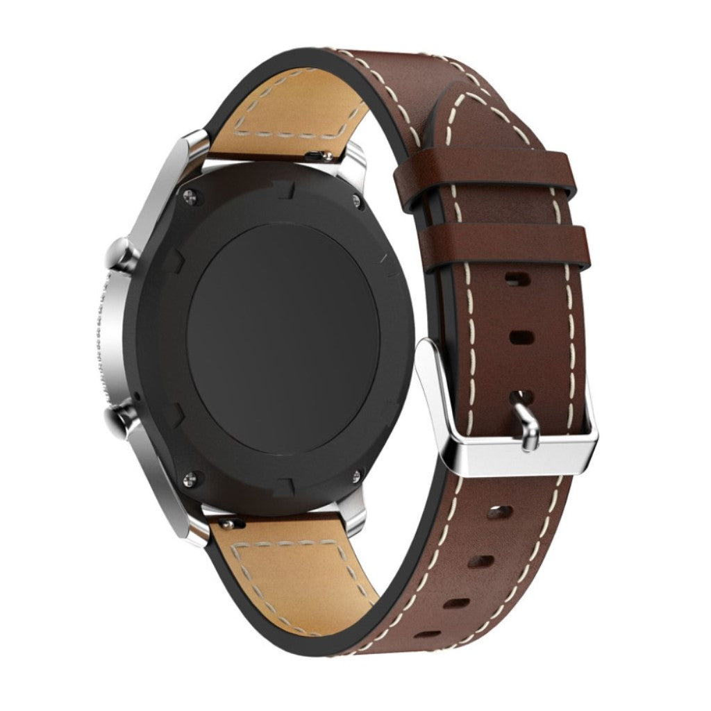 Mega slidstærk Samsung Gear S3 Frontier Ægte læder Rem - Brun#serie_3