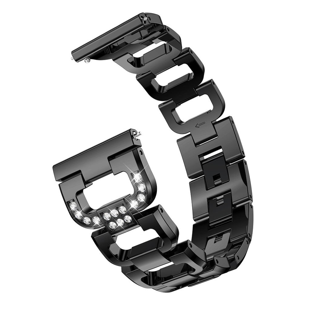 Mega cool Samsung Gear S3 Frontier Metal og Rhinsten Rem - Sort#serie_1