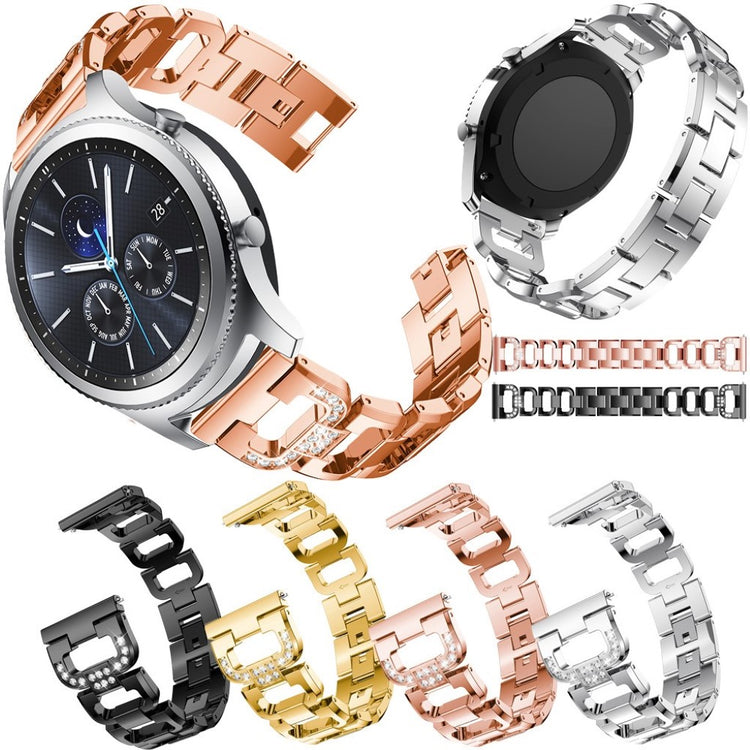 Mega cool Samsung Gear S3 Frontier Metal og Rhinsten Rem - Sort#serie_1