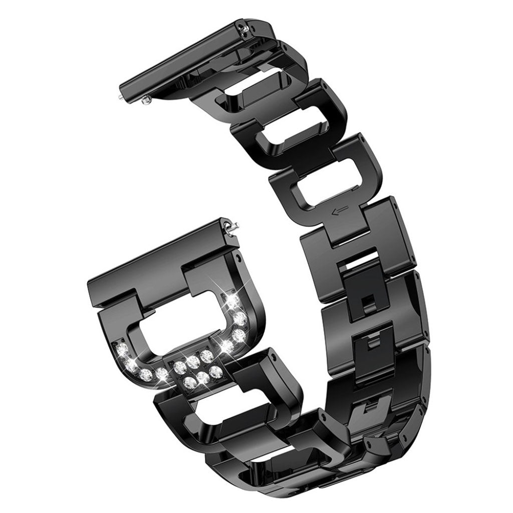 Mega cool Samsung Gear S3 Frontier Metal og Rhinsten Rem - Sort#serie_1