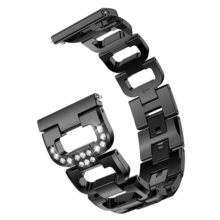 Mega cool Samsung Gear S3 Frontier Metal og Rhinsten Rem - Sort#serie_1