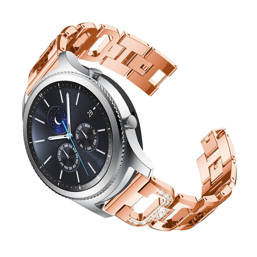 Mega cool Samsung Gear S3 Frontier Metal og Rhinsten Rem - Pink#serie_3