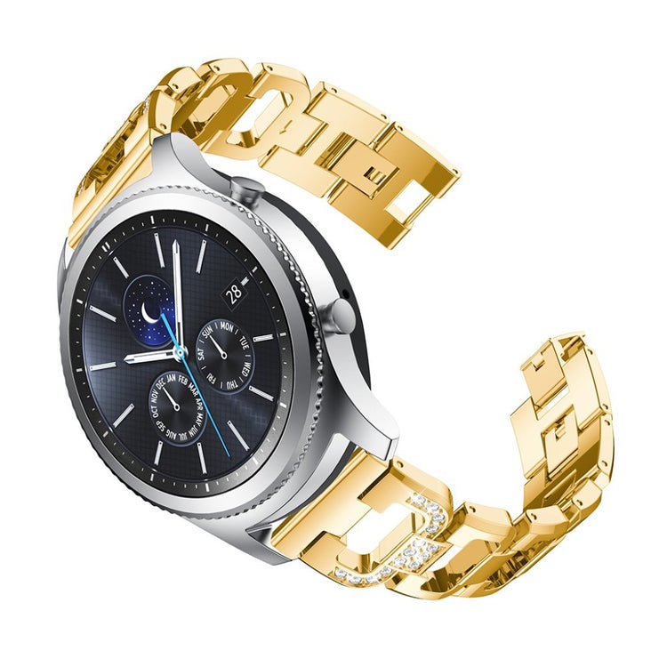 Mega cool Samsung Gear S3 Frontier Metal og Rhinsten Rem - Guld#serie_4