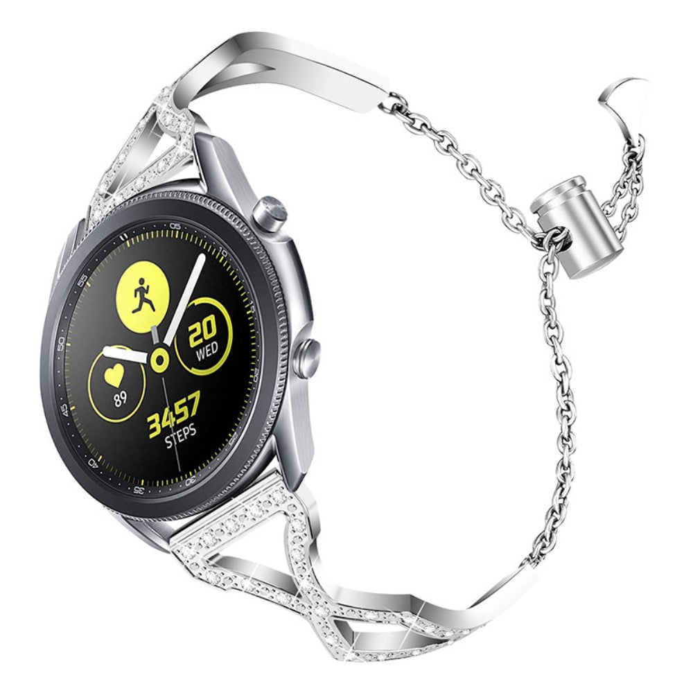  Samsung Gear S3 Frontier / Samsung Gear S3 Metal og Rhinsten Rem - Sølv#serie_2