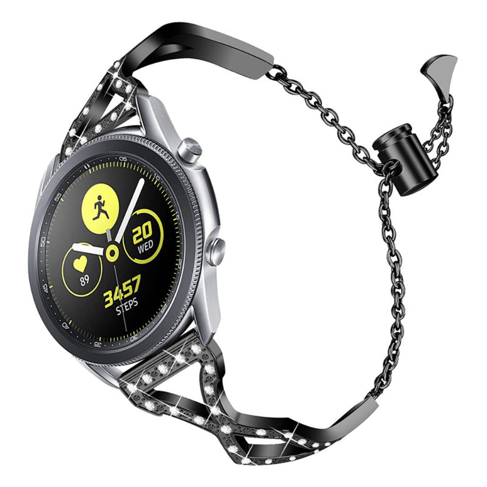  Samsung Gear S3 Frontier / Samsung Gear S3 Metal og Rhinsten Rem - Sort#serie_4
