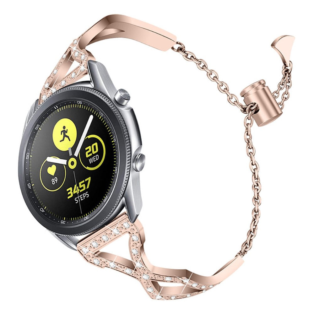  Samsung Gear S3 Frontier / Samsung Gear S3 Metal og Rhinsten Rem - Guld#serie_5
