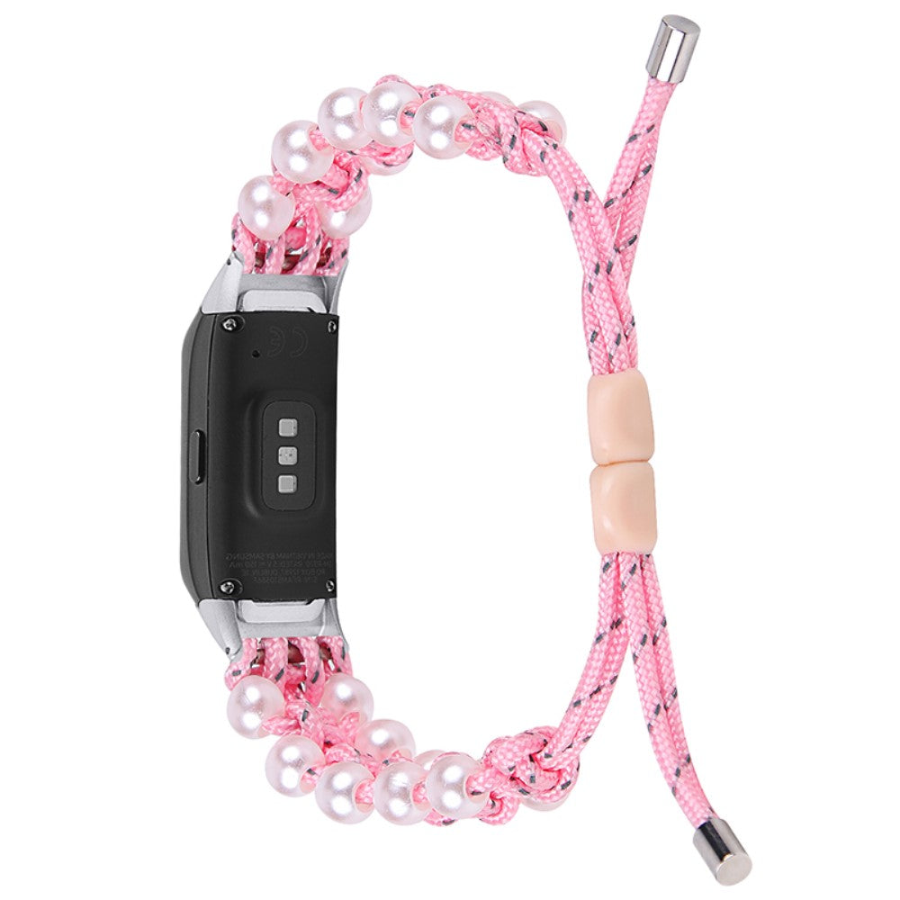 Mega pænt Samsung Galaxy Fit Rhinsten og Nylon Rem - Pink#serie_2