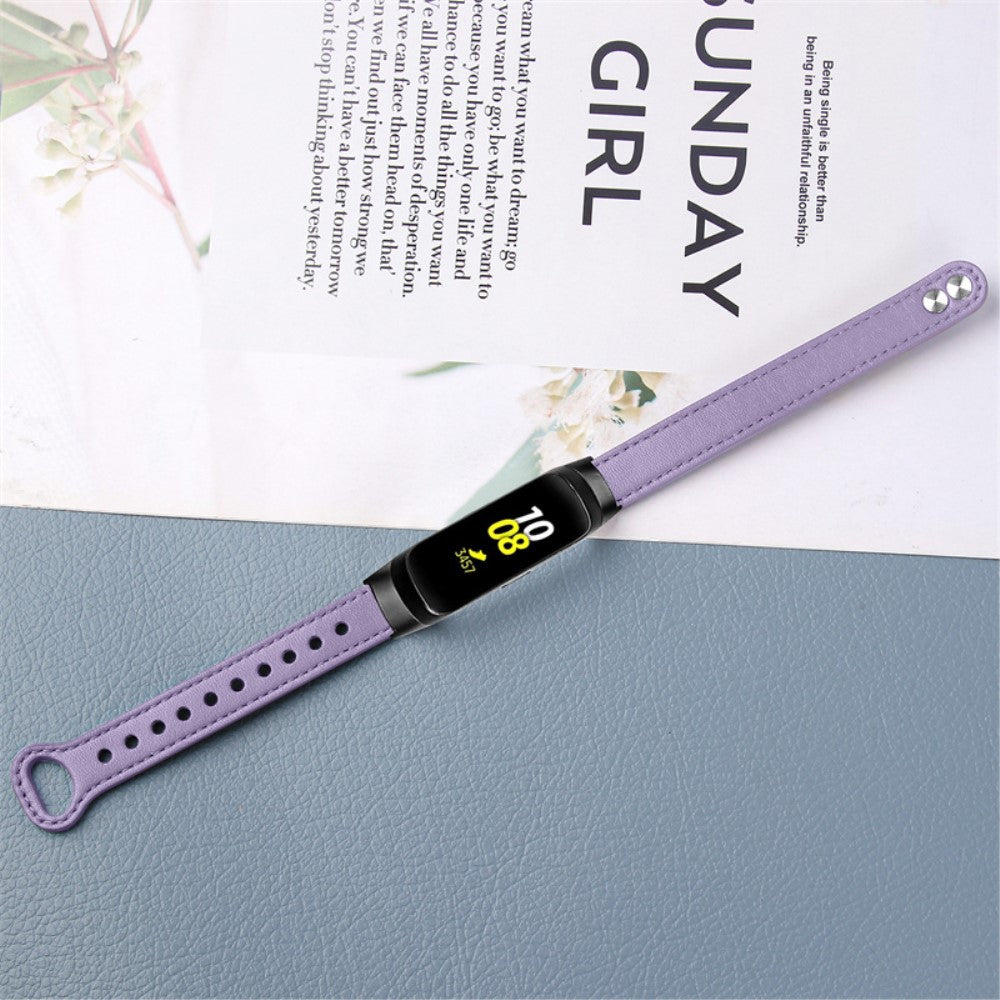 Mega skøn Samsung Galaxy Fit Ægte læder Urrem - Lilla#serie_5