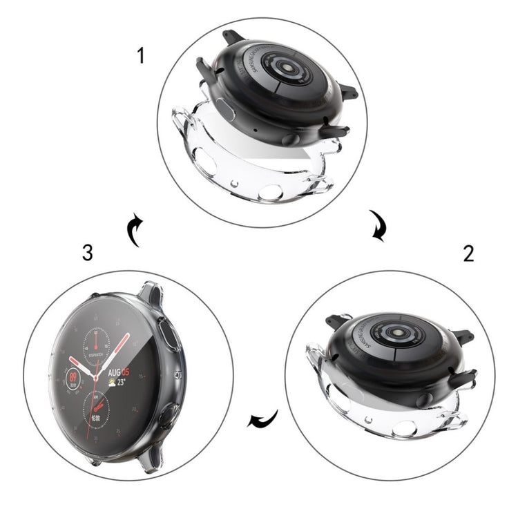 Super Pænt Samsung Galaxy Watch Active 2 - 40mm Silikone Cover - Gennemsigtig#serie_2