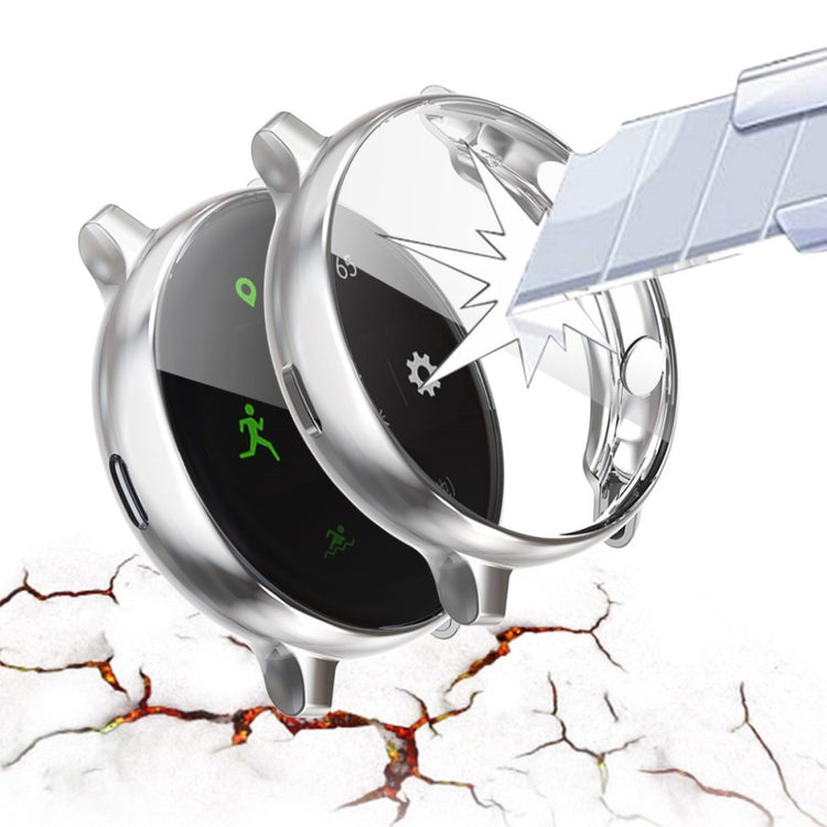 Super Pænt Samsung Galaxy Watch Active 2 - 40mm Silikone Cover - Sølv#serie_3