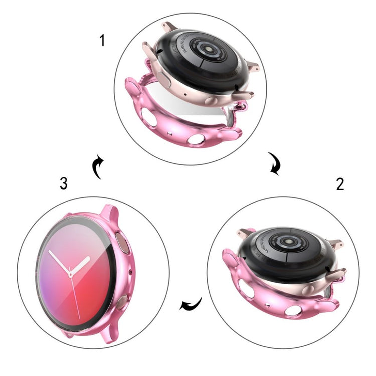 Super Pænt Samsung Galaxy Watch Active 2 - 40mm Silikone Cover - Pink#serie_4
