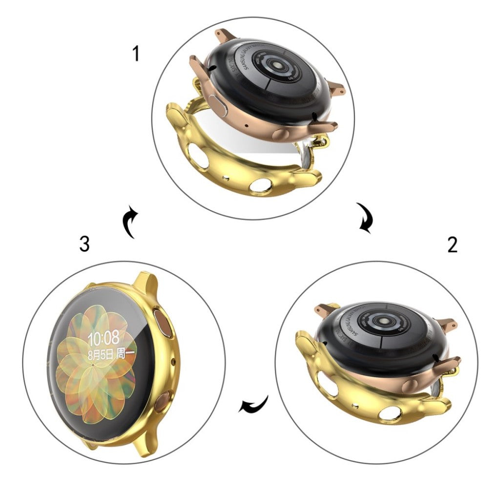 Super Pænt Samsung Galaxy Watch Active 2 - 40mm Silikone Cover - Guld#serie_6
