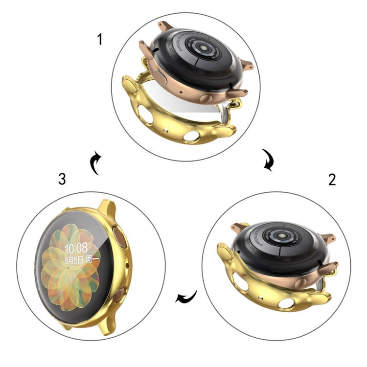 Super Pænt Samsung Galaxy Watch Active 2 - 40mm Silikone Cover - Guld#serie_6