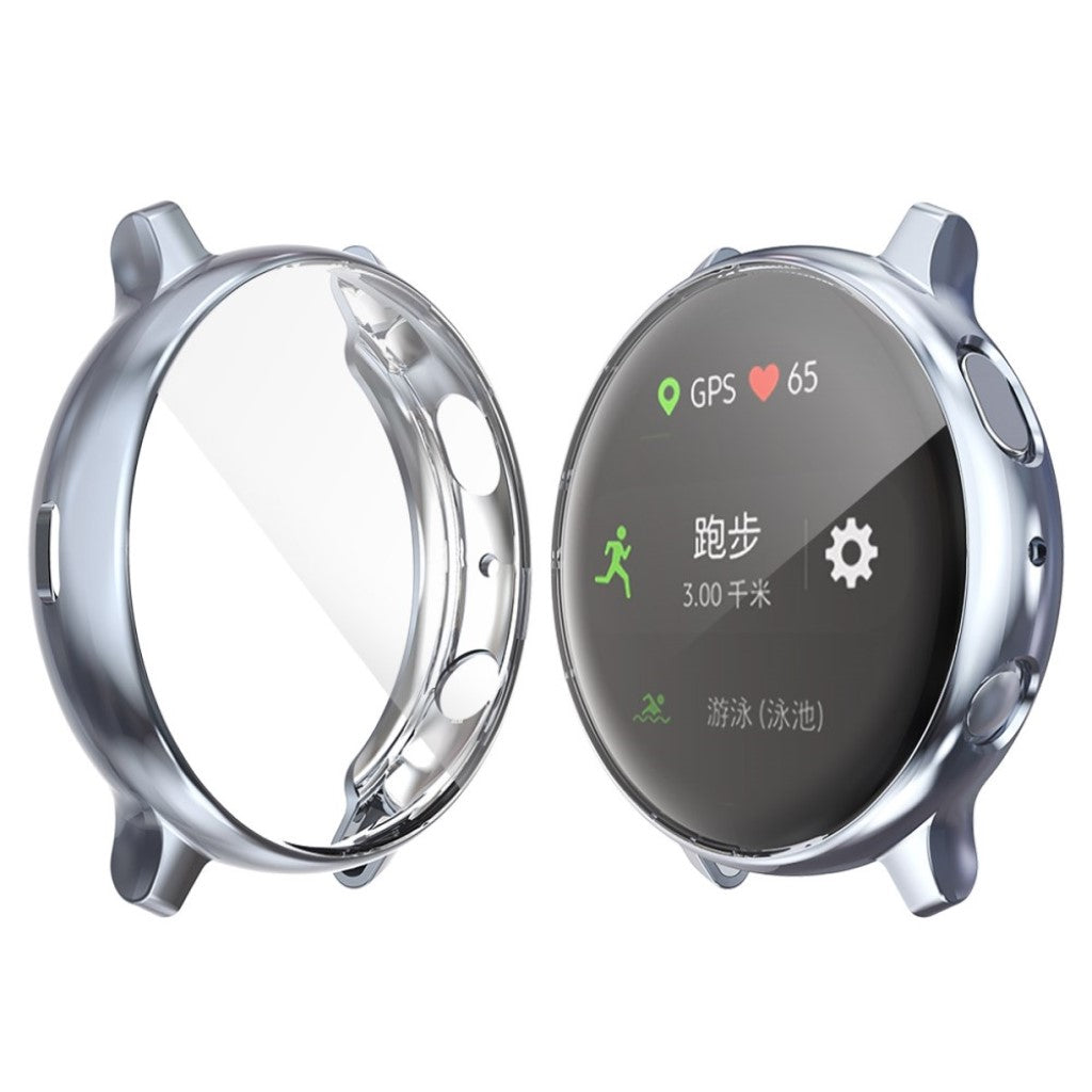 Super Pænt Samsung Galaxy Watch Active 2 - 40mm Silikone Cover - Sølv#serie_7