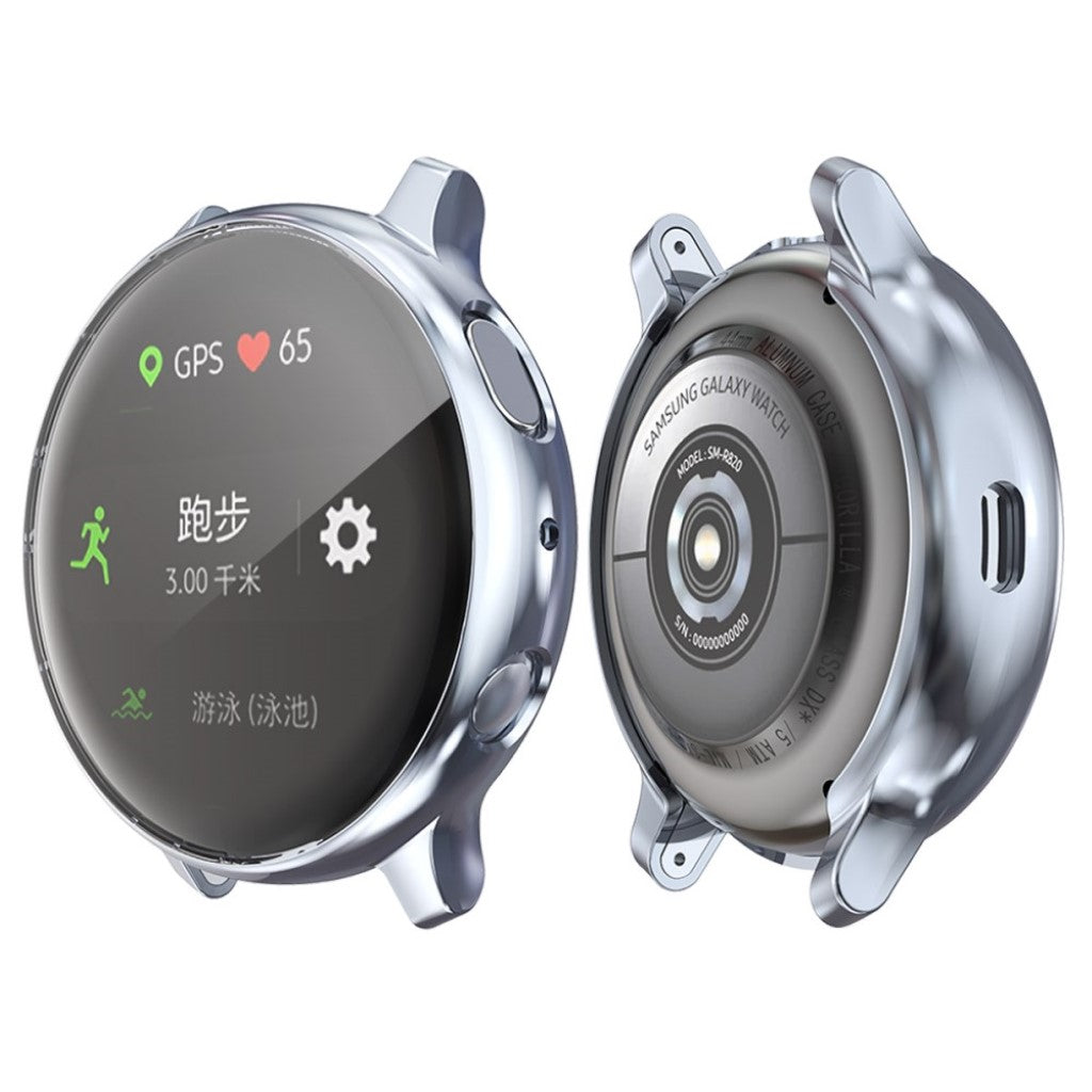 Super Pænt Samsung Galaxy Watch Active 2 - 40mm Silikone Cover - Sølv#serie_7