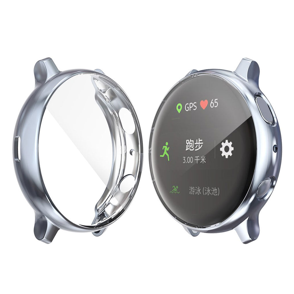Super Pænt Samsung Galaxy Watch Active 2 - 40mm Silikone Cover - Sølv#serie_7