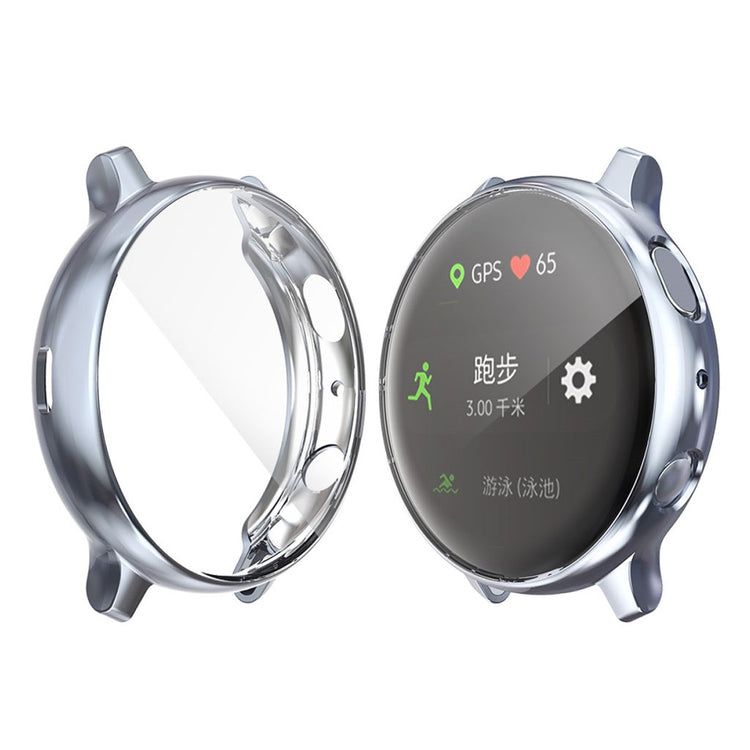 Super Pænt Samsung Galaxy Watch Active 2 - 40mm Silikone Cover - Sølv#serie_7