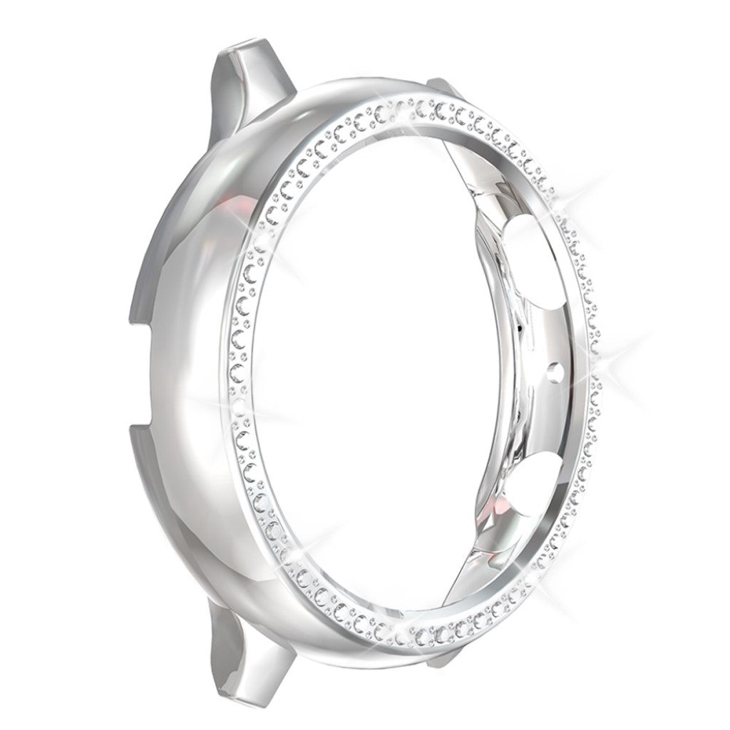 Samsung Galaxy Watch Active 2 - 40mm  Rhinsten og Silikone Bumper  - Sølv#serie_2