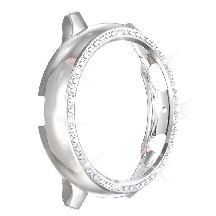 Samsung Galaxy Watch Active 2 - 40mm  Rhinsten og Silikone Bumper  - Sølv#serie_2