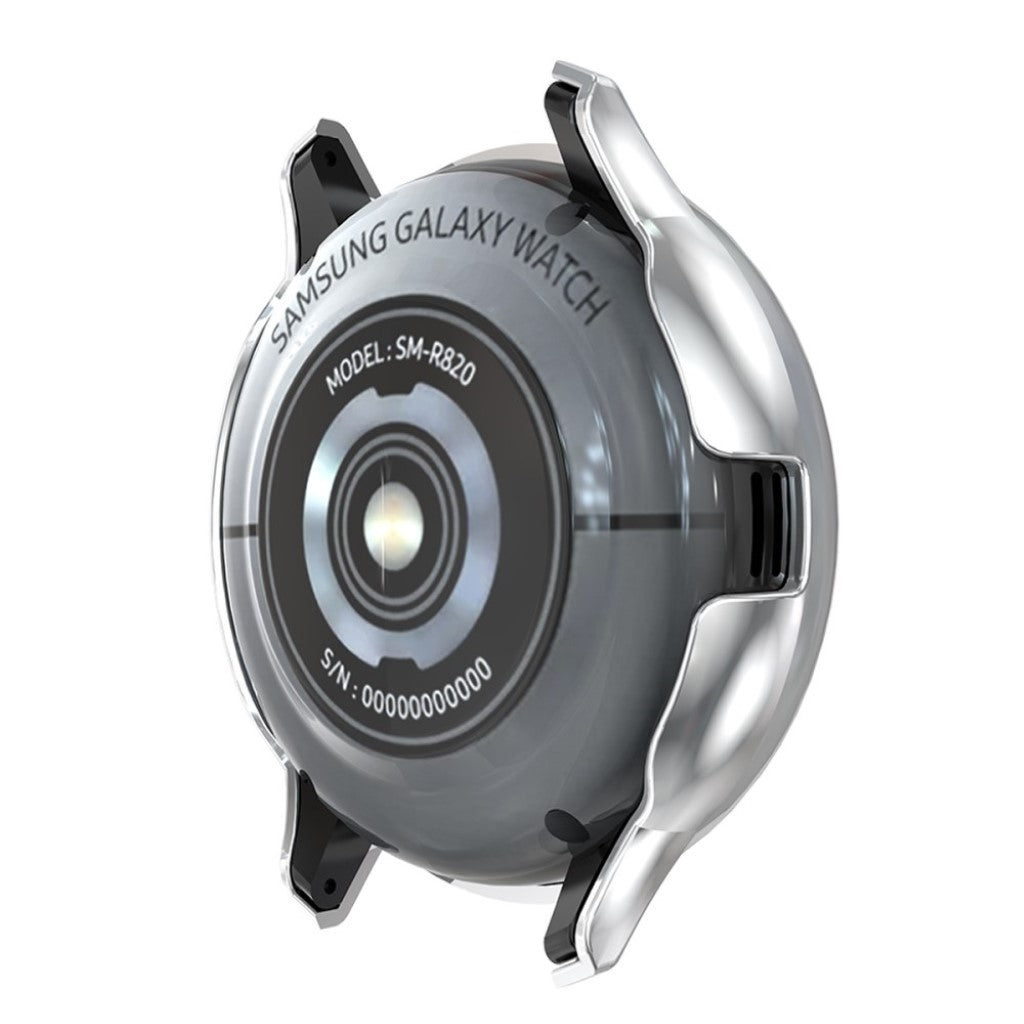 Samsung Galaxy Watch Active 2 - 40mm  Rhinsten og Silikone Bumper  - Sølv#serie_2