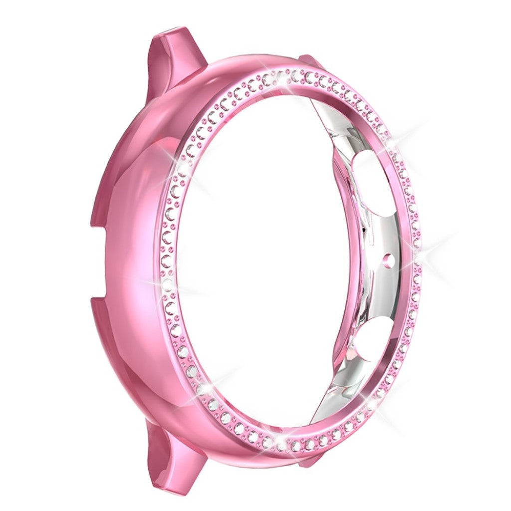 Samsung Galaxy Watch Active 2 - 40mm  Rhinsten og Silikone Bumper  - Pink#serie_4