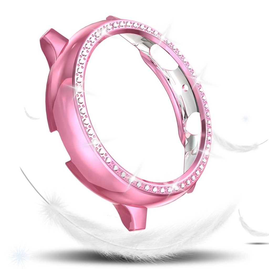 Samsung Galaxy Watch Active 2 - 40mm  Rhinsten og Silikone Bumper  - Pink#serie_4