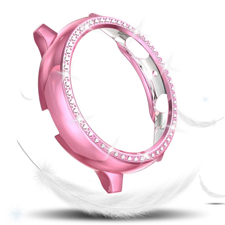 Samsung Galaxy Watch Active 2 - 40mm  Rhinsten og Silikone Bumper  - Pink#serie_4