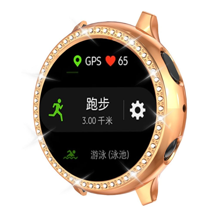 Samsung Galaxy Watch Active 2 - 40mm  Rhinsten og Silikone Bumper  - Pink#serie_5
