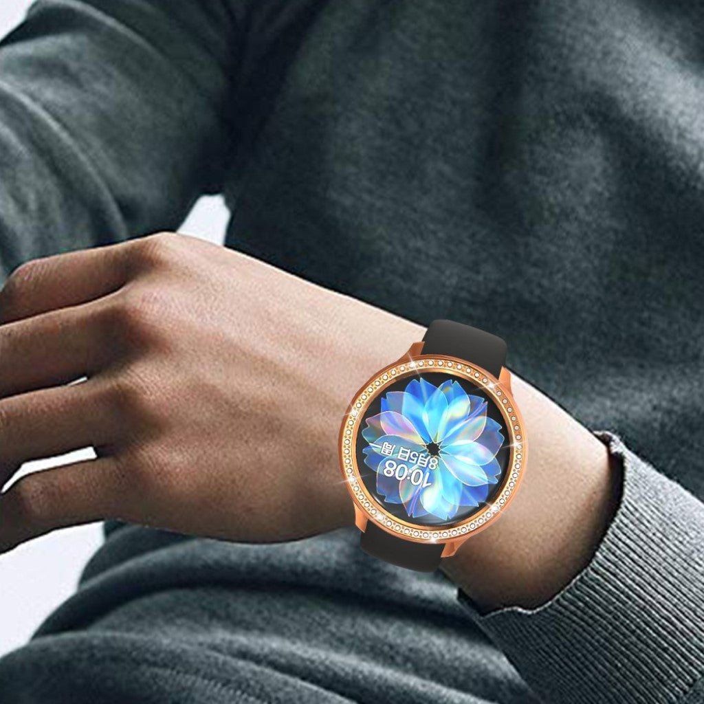 Samsung Galaxy Watch Active 2 - 40mm  Rhinsten og Silikone Bumper  - Pink#serie_5