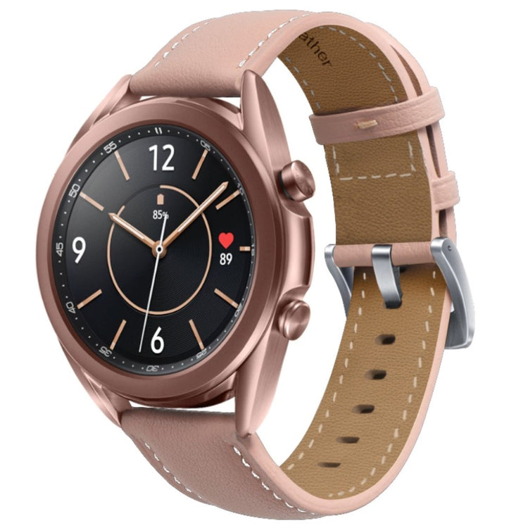 Cool Samsung Galaxy Watch 3 (45mm) Ægte læder Rem - Brun#serie_6