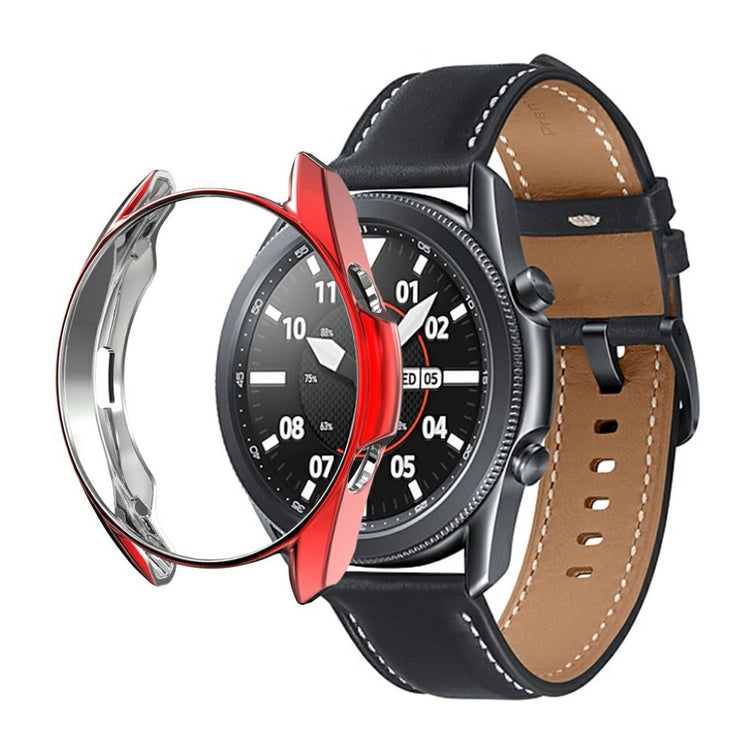Samsung Galaxy Watch 3 (45mm) Holdbar Silikone Bumper  - Rød#serie_4