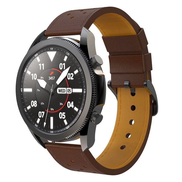 Fantastisk Samsung Galaxy Watch 3 (45mm) Ægte læder Rem - Brun#serie_3