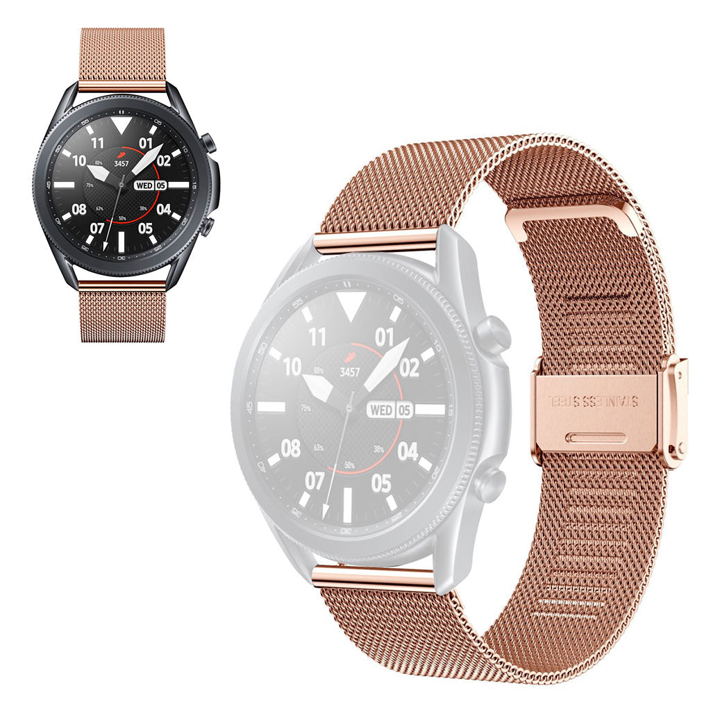 Mega slidstærk Samsung Galaxy Watch 3 (45mm) Metal Rem - Pink#serie_041