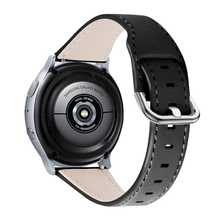  Samsung Galaxy Watch 3 (45mm) / Samsung Galaxy Watch (46mm) Ægte læder Rem - Sort#serie_7