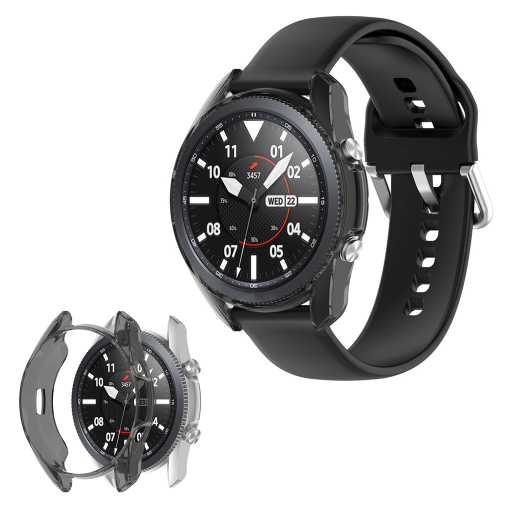 Fed Samsung Galaxy Watch 3 (41mm) Silikone Cover - Sort#serie_1