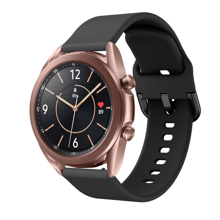 Helt vildt godt Samsung Galaxy Watch 3 (41mm) Silikone Rem - Sort#serie_1