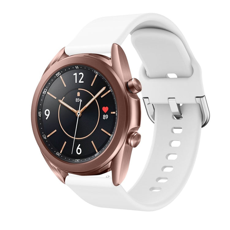 Helt vildt godt Samsung Galaxy Watch 3 (41mm) Silikone Rem - Hvid#serie_2