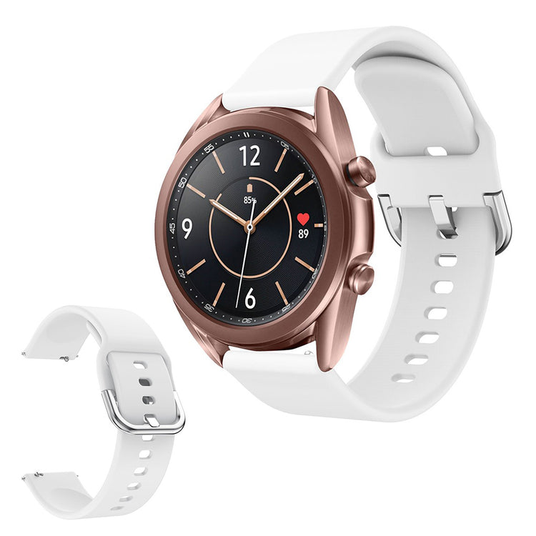 Helt vildt godt Samsung Galaxy Watch 3 (41mm) Silikone Rem - Hvid#serie_2