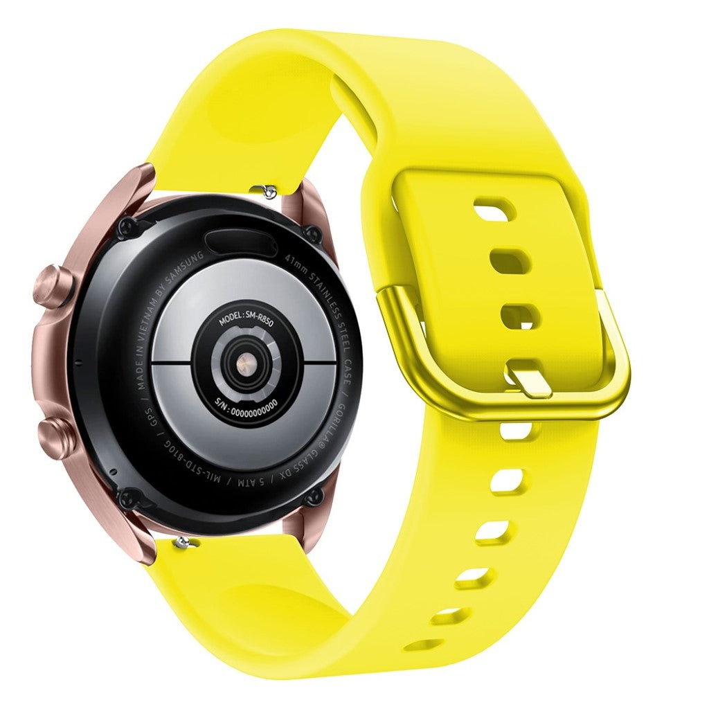 Helt vildt godt Samsung Galaxy Watch 3 (41mm) Silikone Rem - Gul#serie_5