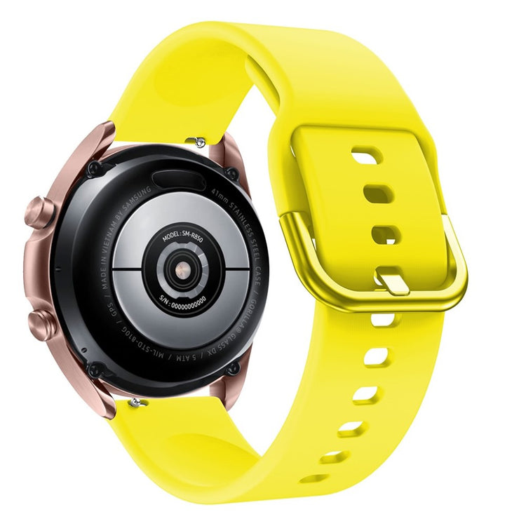 Helt vildt godt Samsung Galaxy Watch 3 (41mm) Silikone Rem - Gul#serie_5