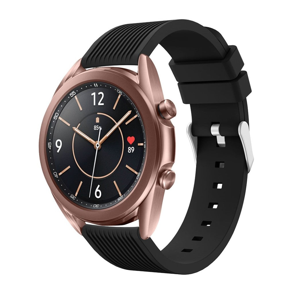 Rigtigt pænt Samsung Galaxy Watch 3 (41mm) Silikone Rem - Sort#serie_1