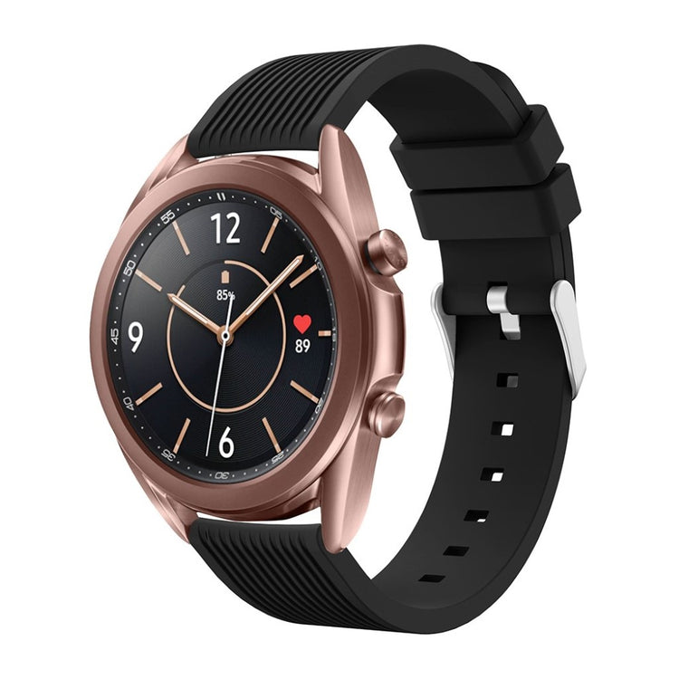 Rigtigt pænt Samsung Galaxy Watch 3 (41mm) Silikone Rem - Sort#serie_1