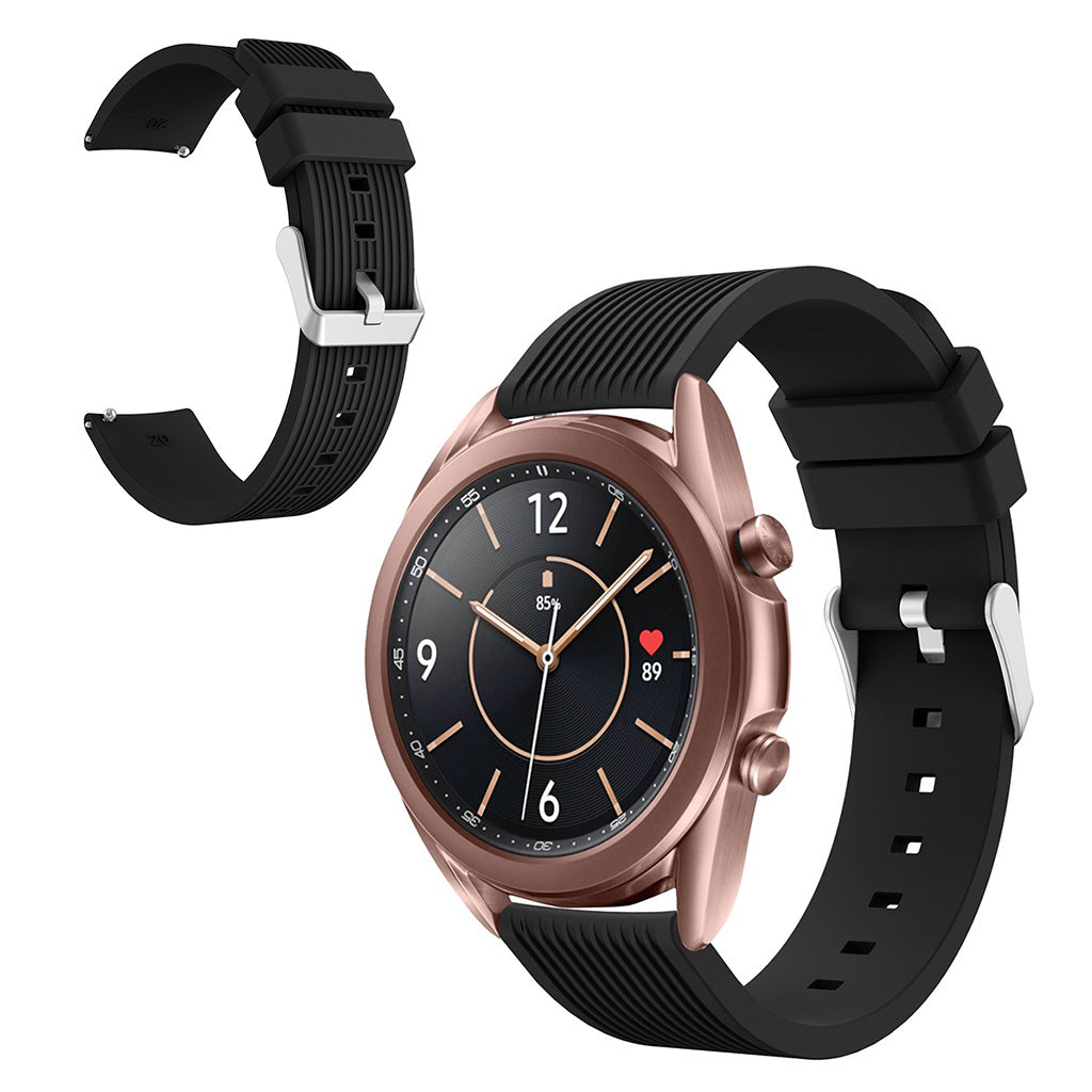 Rigtigt pænt Samsung Galaxy Watch 3 (41mm) Silikone Rem - Sort#serie_1