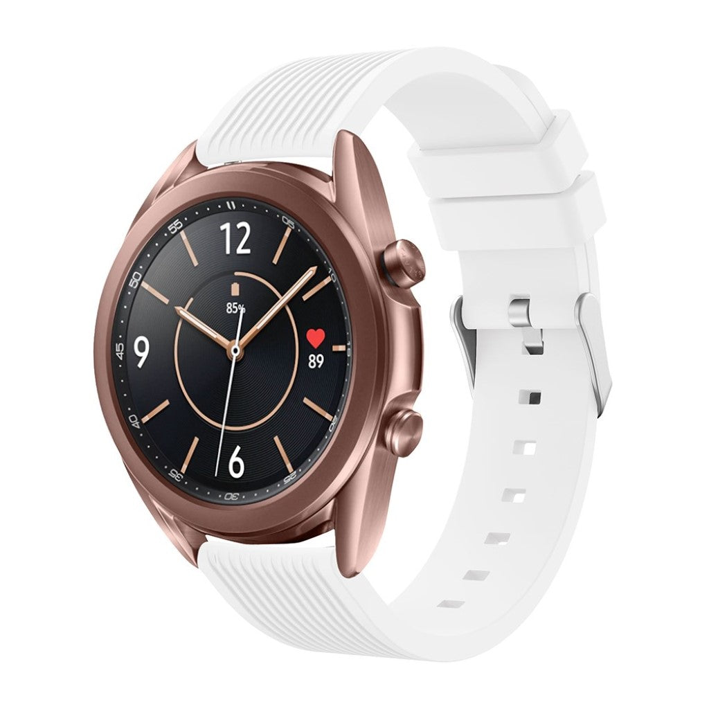 Rigtigt pænt Samsung Galaxy Watch 3 (41mm) Silikone Rem - Hvid#serie_2