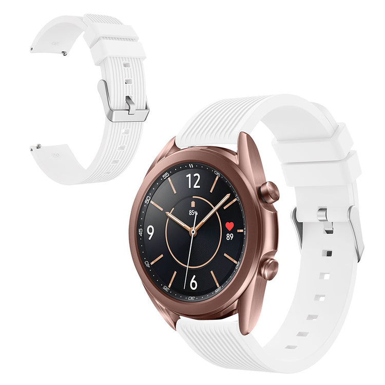 Rigtigt pænt Samsung Galaxy Watch 3 (41mm) Silikone Rem - Hvid#serie_2