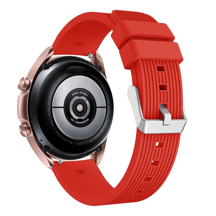 Rigtigt pænt Samsung Galaxy Watch 3 (41mm) Silikone Rem - Rød#serie_4