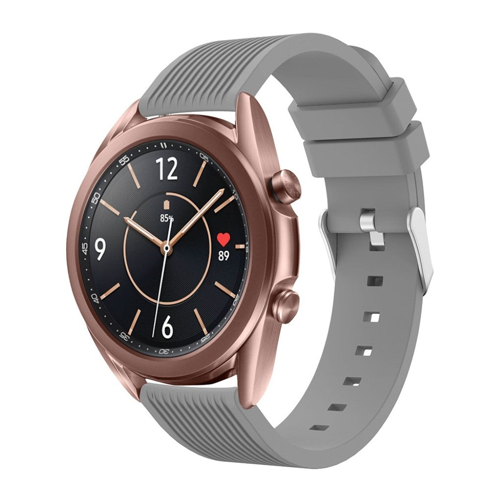 Rigtigt pænt Samsung Galaxy Watch 3 (41mm) Silikone Rem - Sølv#serie_5